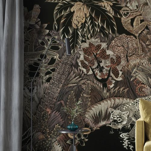 Klassische Tapete - LA FORET OU TIGRE - LGD01 décor mural sur mesure - Naturmotiv / Tiermuster / Stoffoptik
