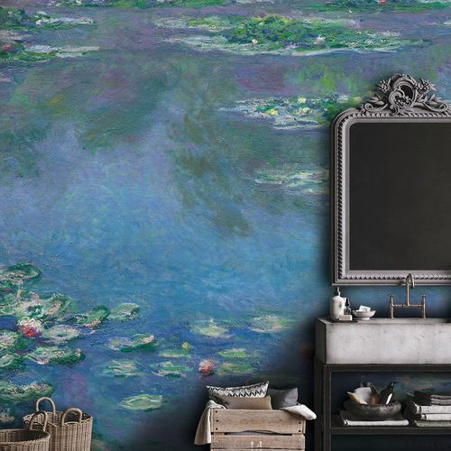 Klassische Tapete - NYMPHEAS - LGD01 décor mural sur mesure - Naturmotiv / Blumenmotiv / Stoffoptik