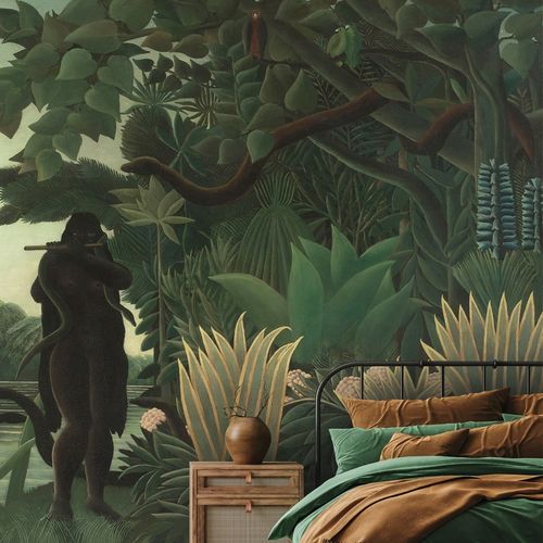 Klassische Tapete - CHARMEUSE DE SERPENTS - LGD01 décor mural sur mesure - Naturmotiv / Tiermuster / Stoffoptik