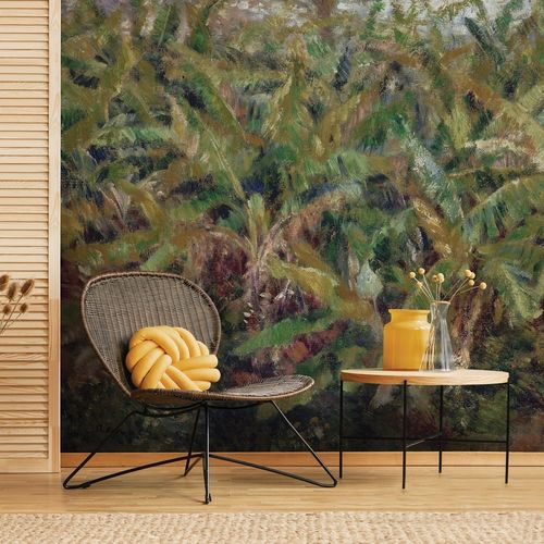 Klassische Tapete - CHAMP DE BANANIERS - LGD01 décor mural sur mesure - Naturmotiv / Blumenmotiv / Stoffoptik