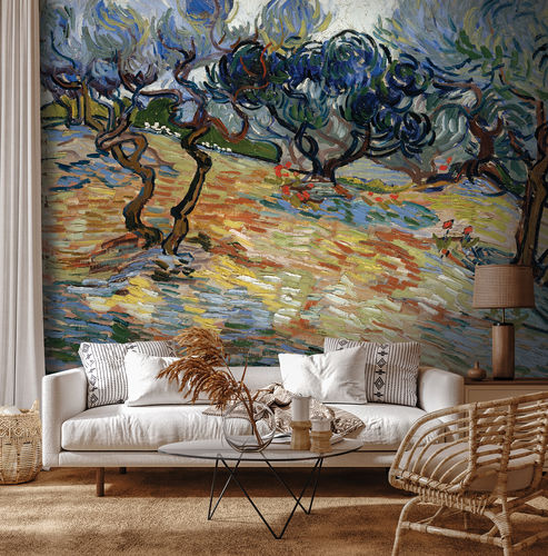 Moderne Tapete - OLIVIERS - LGD01 décor mural sur mesure - Naturmotiv / Stoffoptik / Mosaikoptik