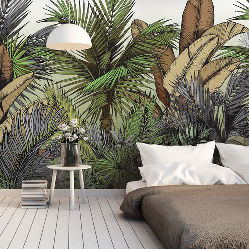 Moderne Tapete - PALM COLOR PC2708 - LGD01 décor mural sur mesure - Naturmotiv / Blumen / Panorama