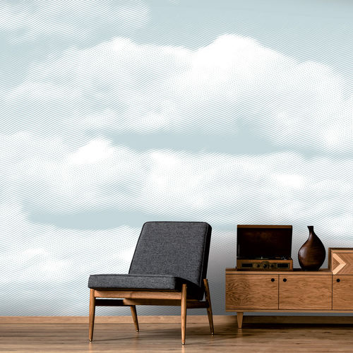 Moderne Tapete - CUMULUS CS8002 - LGD01 décor mural sur mesure - Naturmotiv / Panorama / himmelblau