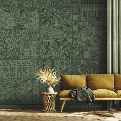 Moderne Tapete - HONOLULU HN9107 - LGD01 décor mural sur mesure - Naturmotiv / Panorama / Patchwork