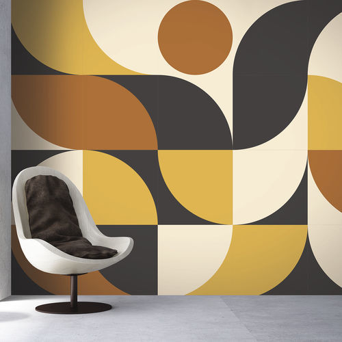 Vintage-Tapete - ARTIUM AM9047 - LGD01 décor mural sur mesure - Panorama / mit geometrischen Motiven / beige