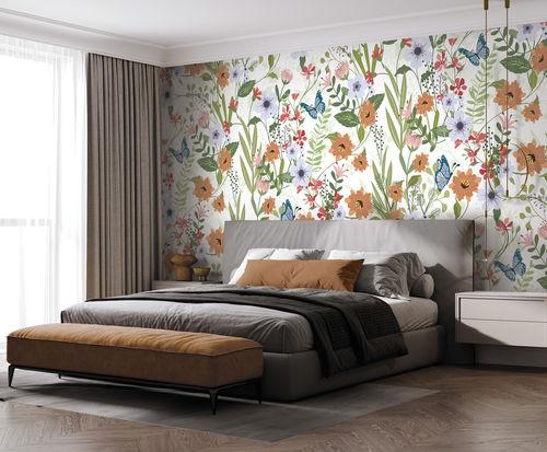 Moderne Tapete - FLORAISON - LGD01 décor mural sur mesure - Naturmotiv / Blumenmotiv / Panorama