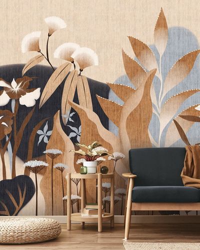 Moderne Tapete - OREA - LGD01 décor mural sur mesure - Blumenmotiv / Naturmotiv / mehrfarbig