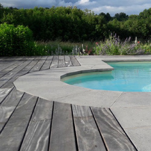 Beton-Poolumrandung - GRÉSÉ - ROUVIERE - Steinzeug / rutschfest / für Eckeinbau