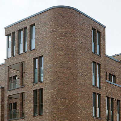 Ziegel-Fassadenverkleidung - D38 - Petersen Tegl - Terrakotta / texturiert / Dekor