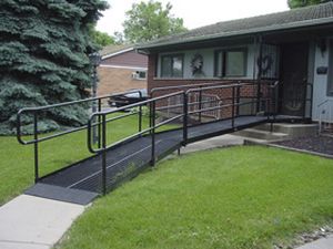 Zugangsrampe / galvanisiertem Stahl - GALVANIZED  - Handi-Ramp - für Behinderte / modular