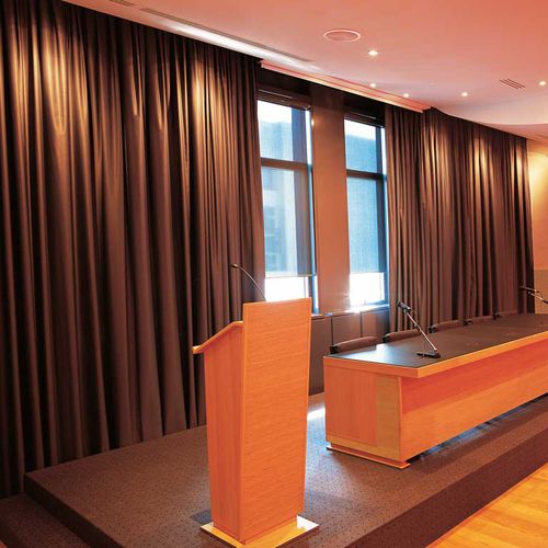 Vorhangschiene für Deckenmontage - TEATRO  - MOTTURA SpA - zur Wandbefestigung / mit Leinenbetätigung / mit manueller Bedienung