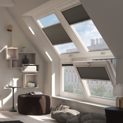 Faltjalousie - PLÌ   - MOTTURA SpA - für Dachfenster / für Fenster / Stoff