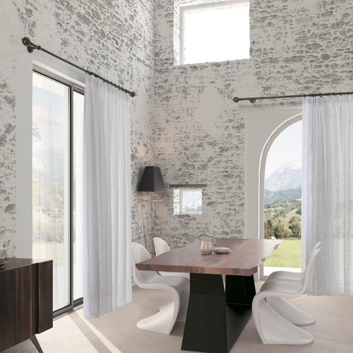 Schmiedeeisen-Gardinenstange - STILÈ - MOTTURA SpA - mit manueller Bedienung / für Deckenmontage / zur Wandbefestigung