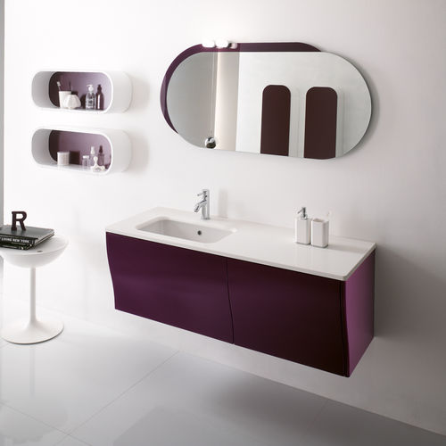 Doppelter Waschtisch-Unterschrank - CALYPSO - BMT Bagni - wandhängend / Marmor / originelles Design