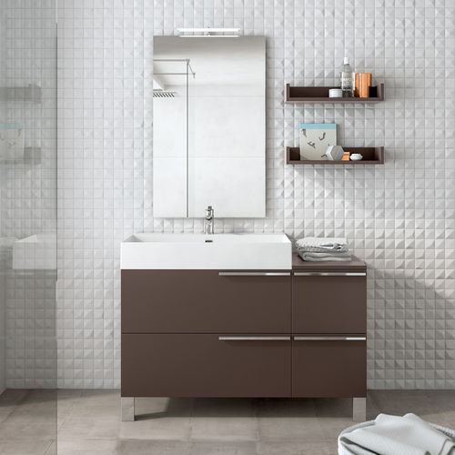 Doppelter Waschtisch-Unterschrank - MERCURY - BMT Bagni - freistehend / Holz / modern