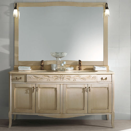 Doppelter Waschtisch-Unterschrank - LORD - BMT Bagni - freistehend / Holz / klassisch