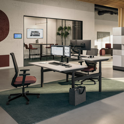 Bank-Schreibtisch - TENSOS COMPACT - ASSMANN BÜROMÖBEL GMBH & CO. KG - bodenstehend / für 2 Personen / individuell