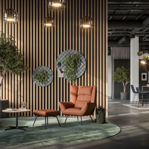 Moderner Sessel - LEVANTO - ASSMANN BÜROMÖBEL GMBH & CO. KG - Stoff / Leder / Metall