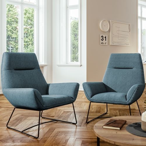 Moderner Sessel - LIVORNO - ASSMANN BÜROMÖBEL GMBH & CO. KG - Stoff / Leder / Metalldraht