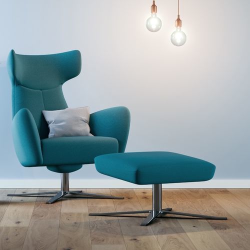 Moderner Sessel - LAMEZIA - ASSMANN BÜROMÖBEL GMBH & CO. KG - Stoff / Leder / Metall