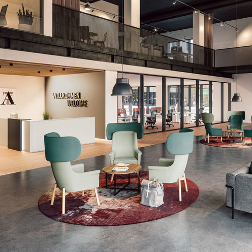 Moderner Sessel - LUCCA - ASSMANN BÜROMÖBEL GMBH & CO. KG - Stoff / Kunstleder / Holz