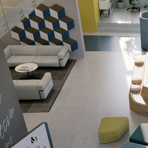 Sofa / minimalistisches Design - CUCCO - ASSMANN BÜROMÖBEL GMBH & CO. KG - Stoff / Metall / mit Armlehnen