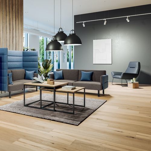 Modernes Sofa - CARPI - ASSMANN BÜROMÖBEL GMBH & CO. KG - Stoff / Kunstleder / mit Armlehnen