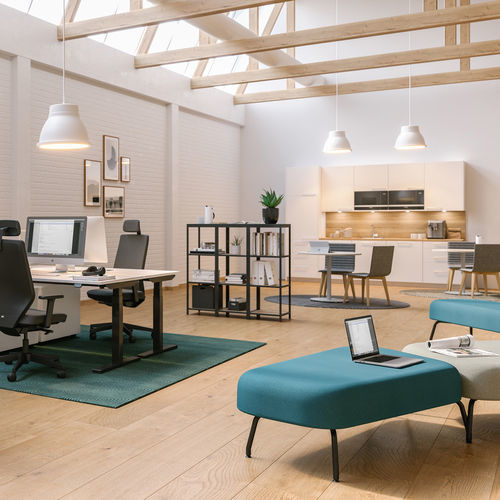 Moderne Bank - MARANO - ASSMANN BÜROMÖBEL GMBH & CO. KG - Metall / Kunstleder / Holz