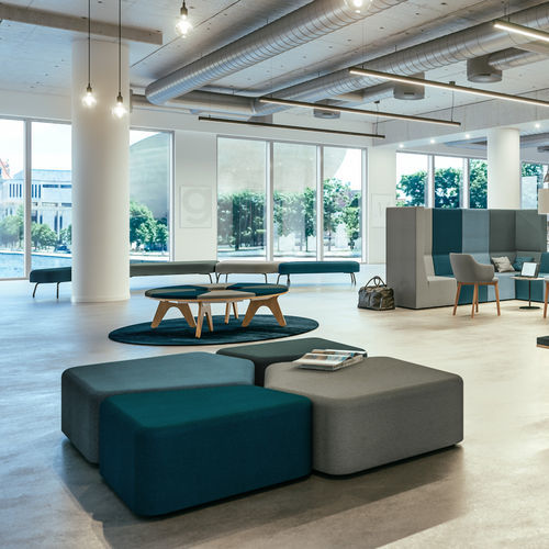 Modernes Sitzkissen - MONZA - ASSMANN BÜROMÖBEL GMBH & CO. KG - Stoff / Kunstleder / quadratisch
