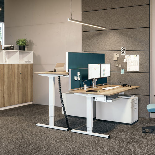 Selbsttragende Bürotrennwand - VITECO - ASSMANN BÜROMÖBEL GMBH & CO. KG - Stoff / Aluminium / Akustik