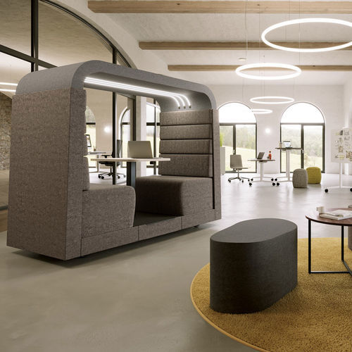 Einzelarbeitsplatz für 2 Personen - SYNEO SOFT | FREESTYLE - ASSMANN BÜROMÖBEL GMBH & CO. KG - für 4 Personen / für Meetings / Holz