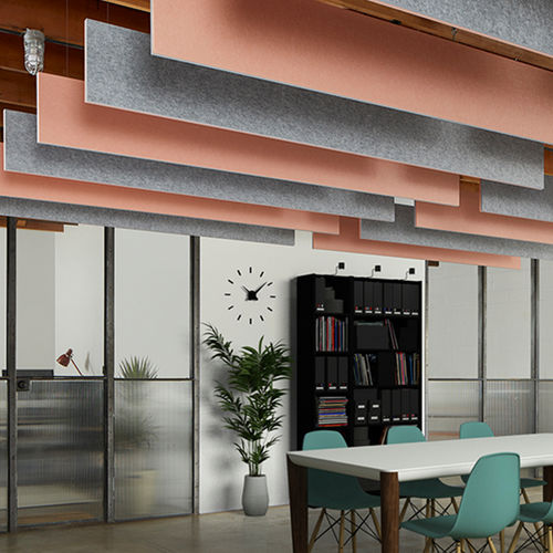 Akustikplatte für Decke - I-Baffle - Kirei USA - rechteckig / 3D / grau