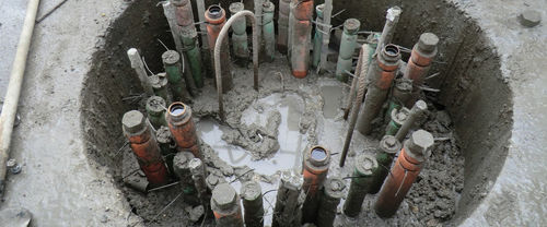 Bohrpfahl - LARGE DIAMETER WITH GROUT INJECTION - FRANKI FOUNDATIONS BELGIUM - Stahl / Fundament / Röhren
