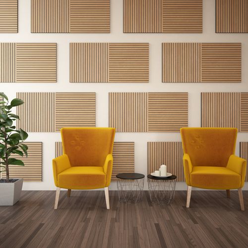 Akustik-Wandpaneel - VicStrip Double Square - Vicoustic - Innovative Acoustic Solutions - für Decke / PET / quadratisch