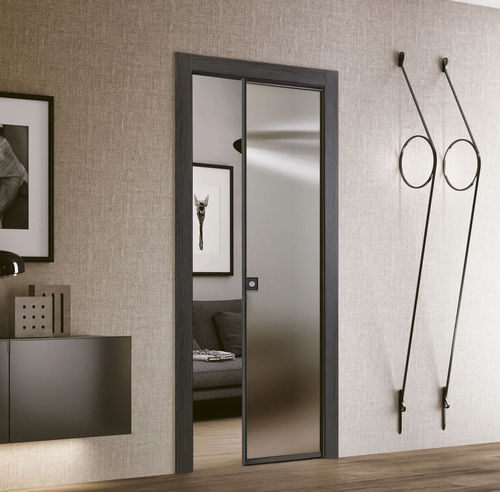 Tür für Innenbereich - Grafite  - Bertolotto Porte - MDF / Aluminium / einflügelig