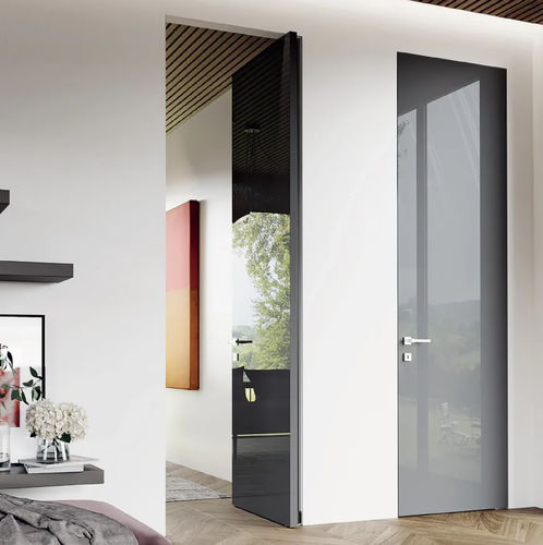 Tür für Innenbereich - Minima Bidirectional CL - Bertolotto Porte - MDF / Glas / Flügeltüren