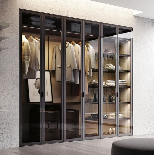 Einbaukleiderschrank - SpaceWall  - Bertolotto Porte - modern / Aluminium / melaminbeschichtet