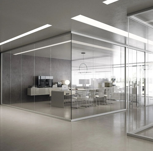 Abnehmbare Trennwand - Area System - Bertolotto Porte - Aluminium / für professionellen Einsatz / Büro