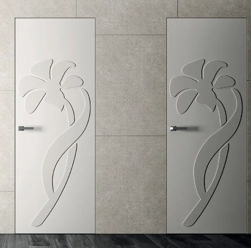 Tür für Innenbereich - Filomuro Media Natura 3D Orchidea - Bertolotto Porte - MDF / Aluminium / einflügelig