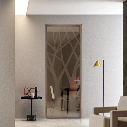 Tür für Innenbereich - MINI TALL GLASS BRONZE - Bertolotto Porte - Aluminium / Hartglas / Glas