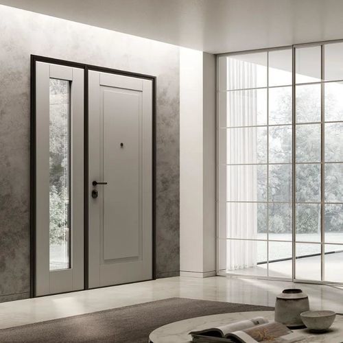 Holz-Türdeko - LP1 - Bertolotto Porte - Kiefer / Milchglas / MDF