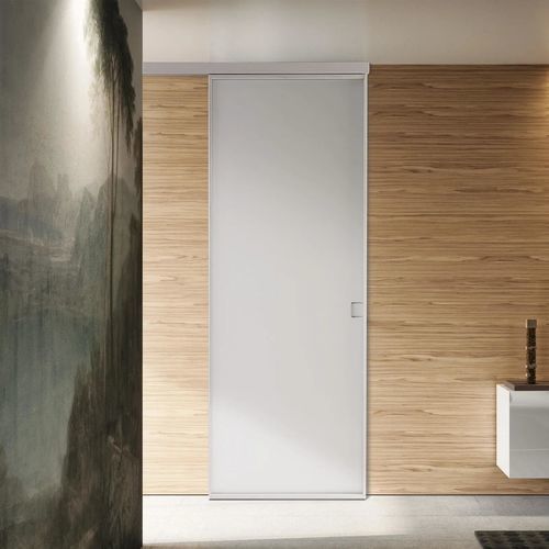 Glasschiebetür - GRAFITE - Bertolotto Porte - Holz / MDF / mit Holzstruktur
