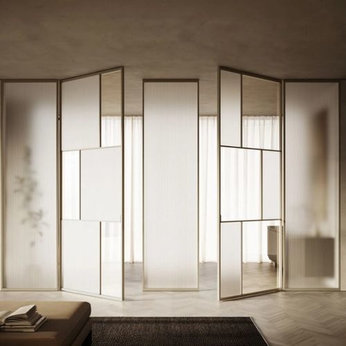 Trennwand mit Glasfront - UNIK TECH - Bertolotto Porte - Aluminium / Glas / für professionellen Einsatz
