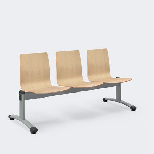 Stahl-Traversenbank - WOODY - Aresline - 3 Plätze / für den Innenraum / modern