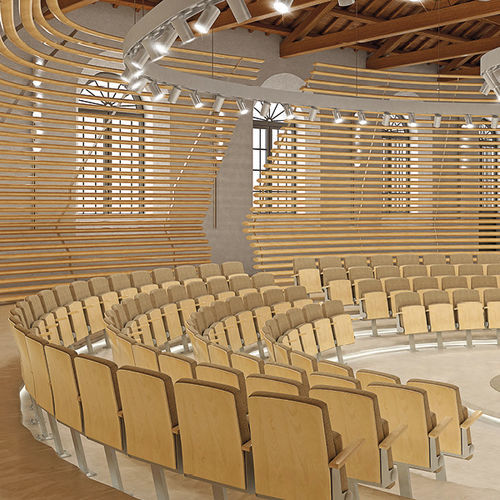 Moderner Auditoriumsessel - ORO - Aresline - Stoff / klappbar / Polster
