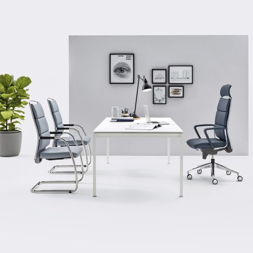 Moderner Chefsessel - LINK XPLUS - Aresline - Leder / Maschen / Schaumstoff