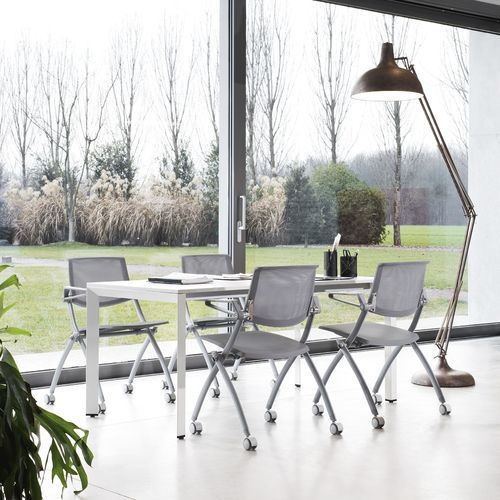 Design-Besucherstuhl - ZERO9 - Aresline - für den Innenraum / Stoff / Metall