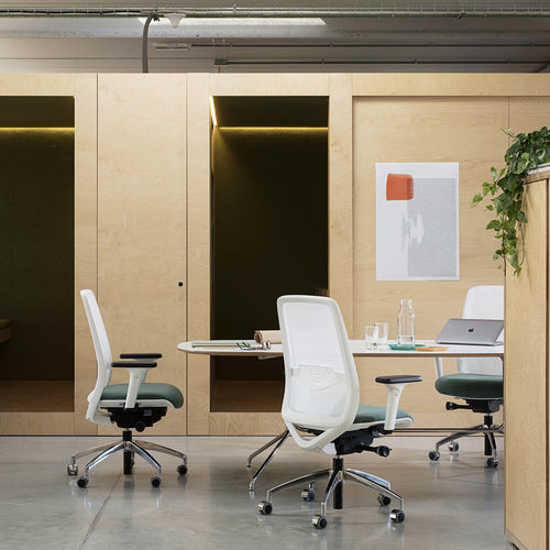 Moderner Bürostuhl - PADDLE - Aresline - Stoff / Kunststoff / Gestell aus Aluminium