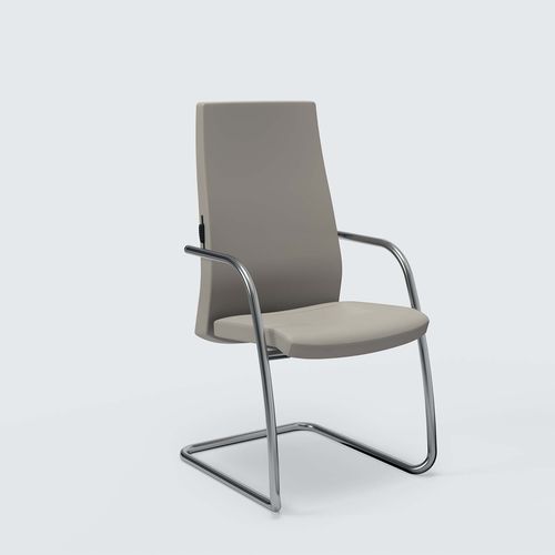 Moderner Besucherstuhl - TRENDY - Aresline - Aluminium / Polypropylen / Polyurethan