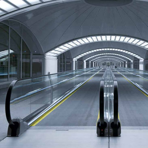Fahrsteig für den Innenraum - IWALK - ThyssenKrupp Fahrtreppen - schräg / für Außenbereich / ohne Anschlussraum